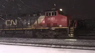 CN 731 Potash Train CN 3081 3078 3220 2777 & DPU 2781 Locomotives Sarnia Ontario