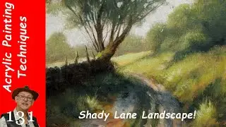 Painting in layers! Impressionist Landscape in Acrylics. #impressionism #landscapepainting