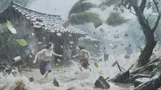 SHOCKING STORM FOOTAGE! QUIET ASIAN VILLAGE RAVAGED BY EXTREME WEATHER (Rain Cures Insomnia)
