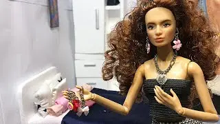 Giving Barbie Doll Ear Piercing | DIY Doll earrings tutorial