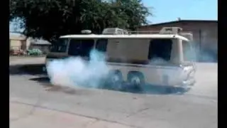 1976 GMC motorhome burnout