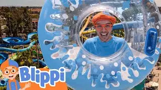 Blippi Explores a Water Park! | Kids Cartoons | Party Playtime!