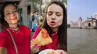 Foreign Tourist Girl's First Time in Mumbai, India: Reactions on eating samosa! yulichka wants it