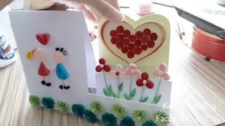 Quilling Valentine's Card // Quilling standing card // quilling card design