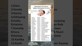 Nama Bayi Perempuan Awalan Huruf K #idenamabayi #namabayiperempuan #shortvideo