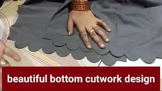Beautiful cutwork Bottom pant design||beautiful कटवर design cutting & stitching||