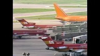 Braniff International Boeing 727s Flying Colors Two Tones Red at DFW