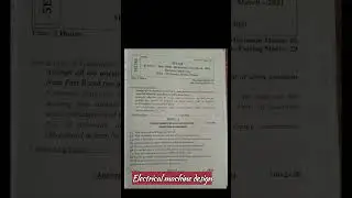 Electrical machine design (rtu btech 3rd year paper ) #rtuexamnews#machine #shortsvideo#paper #rtu
