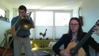 Contrabajeando - Astor Piazzolla (guitar & bass trombone)