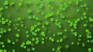 1 HOUR! ~ Screensaver ~ 100's of Floating Green Shamrocks!  Perfect for St. Patrick's Day~