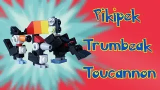 Lego Pokemon: Pikipek, Trumbeak, Toucannon Animation + Instructions