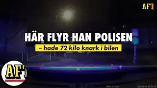 Flydde polisen vid rutinkontroll &ndash; hade &ouml;ver 70 kilo knark i bilen