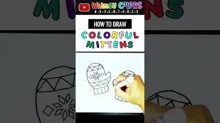 How to Draw Colorful Mittens for Beginners | Step by-Step-Easy Drawing Tutorials Shorts