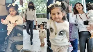 Shilpa Shetty Kundra arrives at Mumbai Airport along with Daughter Samisha Shetty Kundra 😍💕📸