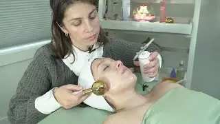 ASMR Real Person Facial Treatment: Collagen Mask, Hairline, Skin Care Gua Sha | Soft Spoken Roleplay