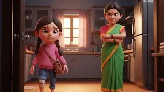 💔😭 जब सौतेली माँ का ज़ुल्म बच्ची की मासूमियत छीन ले… 👩‍👧🔥#cartoon #animation 