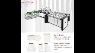 Automatic Corrugated Flute Paper Box Folder Gluer with Creaser Strapping Machine