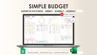 SIMPLE BUDGET TUTORIAL - BY PAYCHECK | MONTHLY | WEEKLY | BIWEEKLY