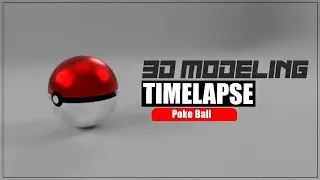 Modelling a pokeball in Fusion360 / Free 3D model Available / Timelapse Video