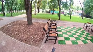 Walk in freshly refurbished  Scudier(Central) Park in Timisoara, Romania