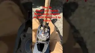 water pump impeller repair 2008 mercury 8 hp kicker