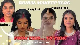 3 stunning makeup look 🥰 | party, wedding & Reception transformation |malayalam