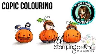 Copic Colouring Stamping Bella 2017: Squidgy Pumpkin Trio stamp set