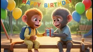 🐒 No Money for a Birthday Gift? &mdash; Monkey Zebu & Mama Monkey Make a Handmade Gift for a Friend! 🎁✨
