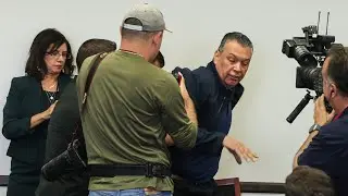 Sen. Alex Padilla handcuffed, forcibly removed by police