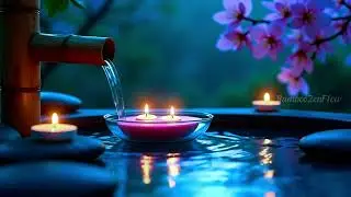 Bamboo Forest Water Sounds with Relaxing Piano