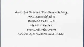 Friday Night Kiddush -- Hebrew and English -- with original tune - from Torahguy.com