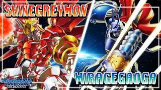 Digimon Card Game : Shinegreymon (Red) VS MirageGaogamon (Blue)