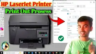 How To Print Document In hp LaserJet 126a Printer || Bangla Tips Beginners 