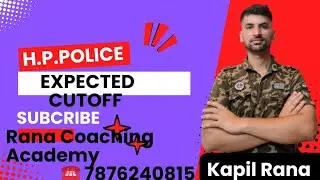 Himachal Pradesh Police Constable expected cut off 2025 by Rana Sir ⭐🇮🇳✨