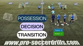 5v3 Rondo with Attacking and Defensive Transitions