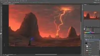 Fiery Sky Painting Process