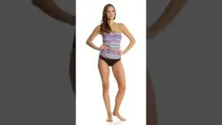 La Blanca DElux Tapmastery Bandeau Tankini Top (D/E Cup) | SwimOutlet.com
