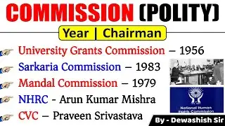 Important Commission Of India | महत्वपूर्ण आयोग | Indian Polity | Important Commission GK |Dewashish
