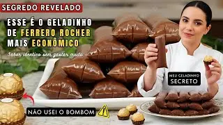 👉 Fiz Geladinho Ferrero Rocher Sem Usar o Bombom😱 Segredo Para ter o Sabor Idêntico Sem Gastar Muito