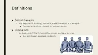 Political Crimes and Corruption in Scandal