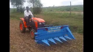 Kubota Mini Tractor Mounted  Reaper  # मिनी ट्रैक्टर रीपर#