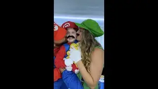 Baby Parent Double Kiss Trend: Super Mario Style 🍄 #shorts