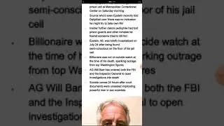 Epstein suicide debunked by mainstream news