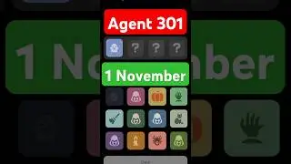 Agent 301 Combo Card | Agent 301 Daily Combo | Agent Combo Card 1 November | Agent 301 Combo Puzzle
