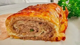 Baked Tortilla Rolls with Ground Beef and Cheese | Cozy Home Cooking