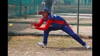 Gyanendra Malla fielding session