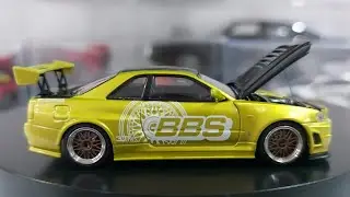 Nissan Skyline GTR R34 | Z-Tune BBS  LM Carbon |  Time Micro | Scale 1:64
