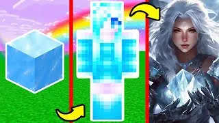 КАК МЕНЯЛАСЬ ДЕВУШКА ЛЁД БЛОК МОБ И ЕЁ ЖИЗНЕННЫЙ ЦИКЛ МАЙНКРАФТ! ЭВОЛЮЦИЯ MINECRAFT
