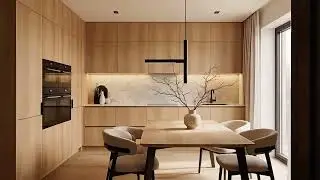 Modern Kitchen Lighting Ideas Japandi Style Tour #KitchenDesign #InteriorDesign #DreamKitchen 