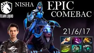 EPIC COMEBACK - Liquid.Nisha plays Luna carry. Nisha decided to show the blank in 11k mmr average